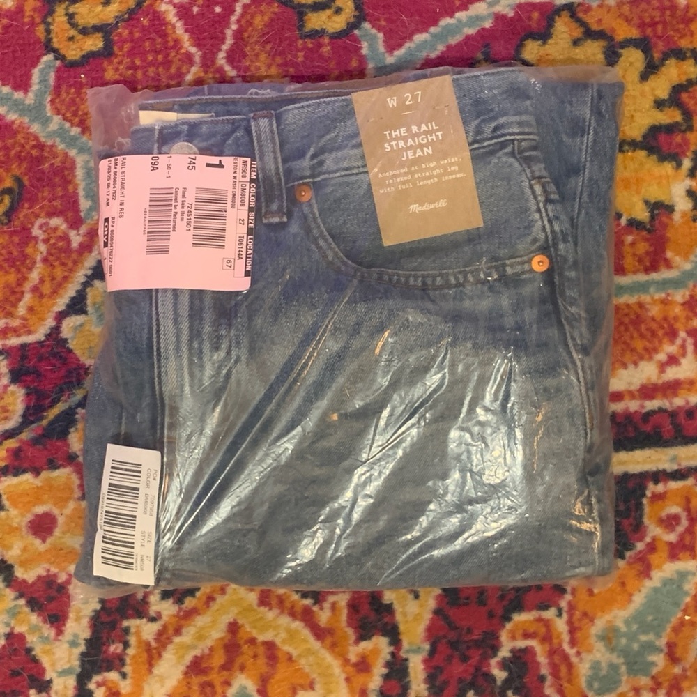 Brand NEW Rail Straight Jean in Reston Madewell size 27 SOLD OUT - Picture 13 of 15